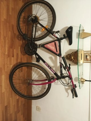 Bicicleta de Montaña Negra y Rosa
