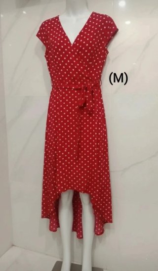 NUEVO ( M) Vestido rojo lunares