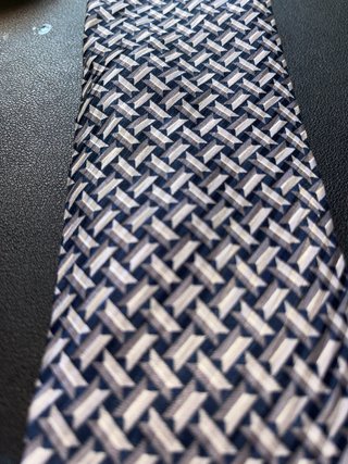 Corbata 100% SEDA azul blanca gris €negociable