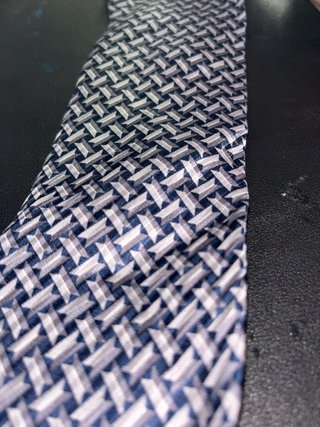 Corbata 100% SEDA azul blanca gris €negociable