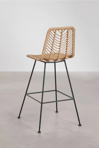 Taburete Sklum Rattan y Metal 75cm
