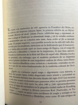 Libro Historia del doctor Fausto