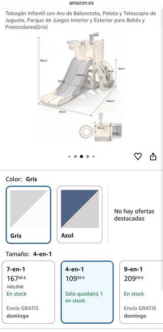 Tobogán infantil 4 en 1