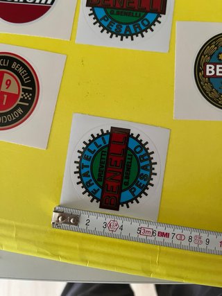 Set di 5 sticker vintage Benelli – loghi storici