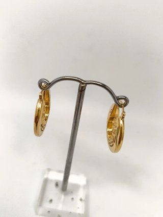 Pendientes Aros Oro 18kt grecas talladas