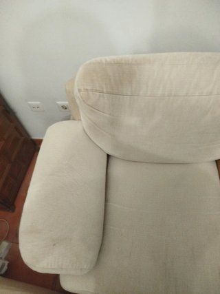 Sillón de salón tela beige
