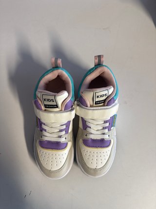 Scarpe da ginnastica bambina viola e bianche 30no
