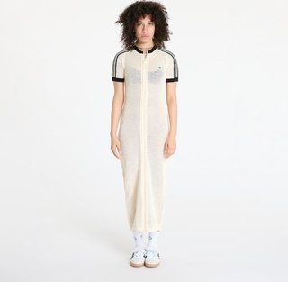 Vestido Adidas Crochet Cremallera Beige Negro