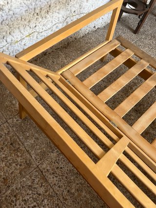 Sofá 3 plazas madera blanco