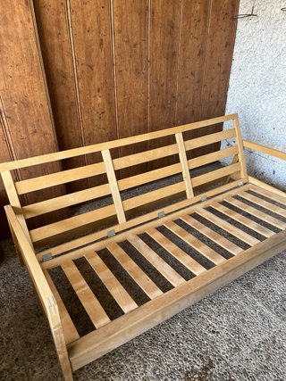 Sofá 3 plazas madera blanco