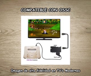 Nintendo 64 RGB Mod + RECAP Blanca Traslúcida