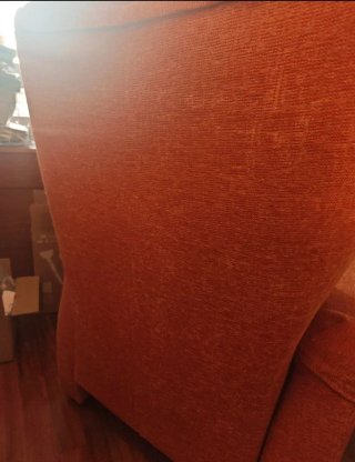 Sillón naranja de tela
