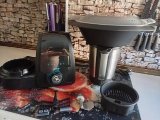 Robot Cocina Mambo Negro + Accesorios Jarra Acero