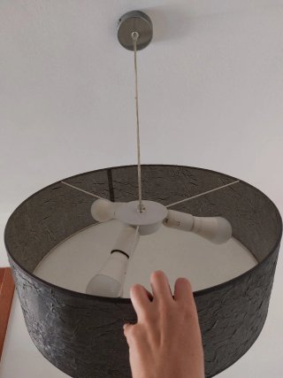 Lámpara de techo tela y metal