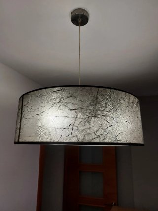 Lámpara de techo tela y metal