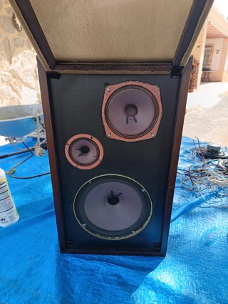 Altavoz Vintage Marrón y Negro