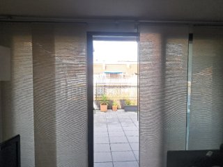 5 Paneles japoneses IKEA FÖNSTERVIVA beige y barra