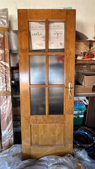 Puertas de madera con cristal