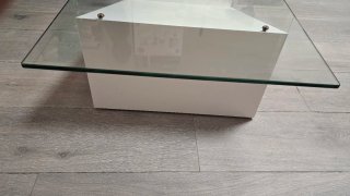Mesa de centro cristal y madera URGE VENTA