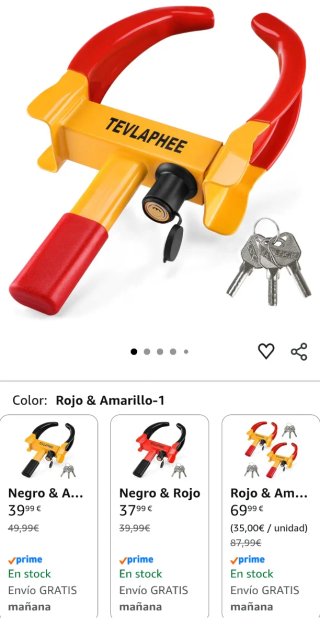 Candado antirrobo para rueda