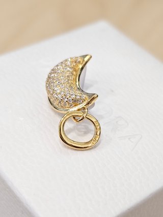 Colgante Pandora Luna Brillante Dorado