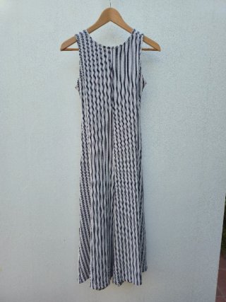 Vestido largo rayas azul y blanco