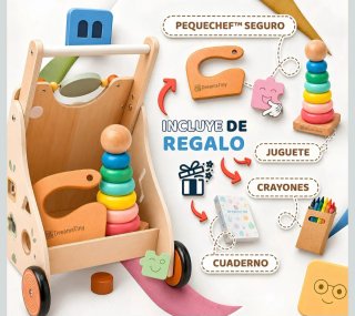 Andador Madera Bebé Montessori 6 en 1