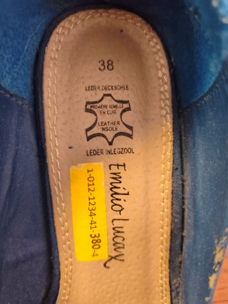 Zapatos de tacón Emilio Luca azul talla 38