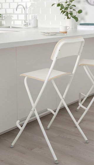 Silla alta plegable Ikea blanca