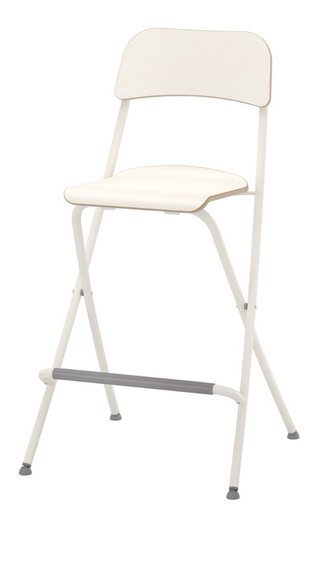 Silla alta plegable Ikea blanca