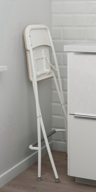 Silla alta plegable Ikea blanca