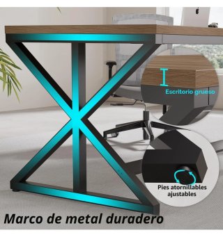 Mesa de madera IBF con patas metálicas