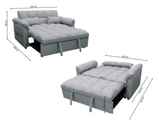 Sofá cama negro terciopelo ¡nuevo¡