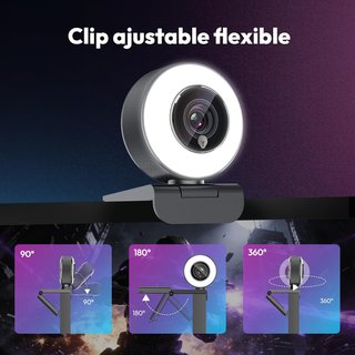 Nuevo Webcam 4K con Luz y Micrófono