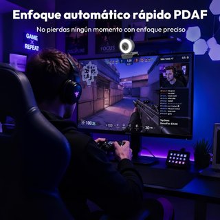 Nuevo Webcam 4K con Luz y Micrófono
