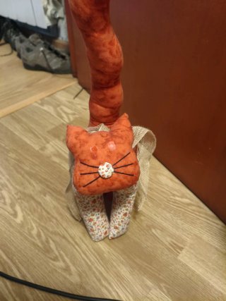 Gato tope de puerta decorativo