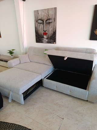 Sofá Chaise Longue Modular con Arcón
