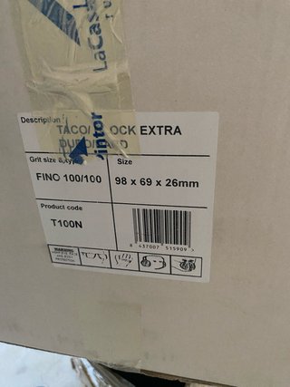 Lote de lijas de taco FINO 100/100