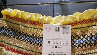 Pantalón Zara cintura elástica nido abeja