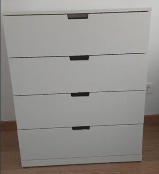Mesita y Cómoda Ikea Nordli color blanco