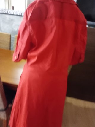 Vestido rojo Laso en la cintura