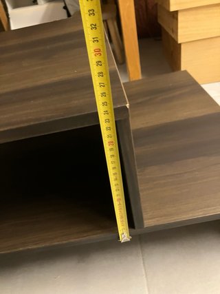 Mueble modular madera oscura