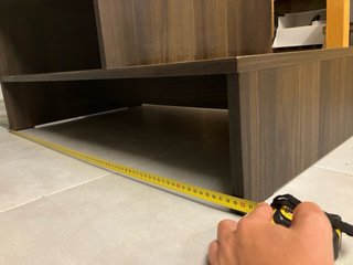 Mueble modular madera oscura