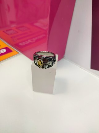 Anillo acero plateado harley davidson T28