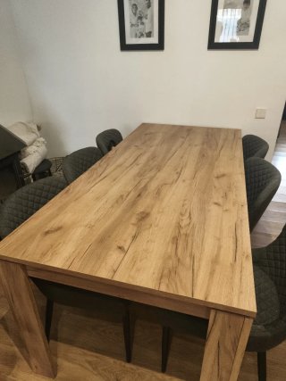 Mesa comedor extensible madera 90x190