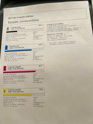Impresora HP Color LaserJet M452nw