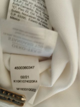 Camisa Calvin Klein Blanca Hombre Talla M