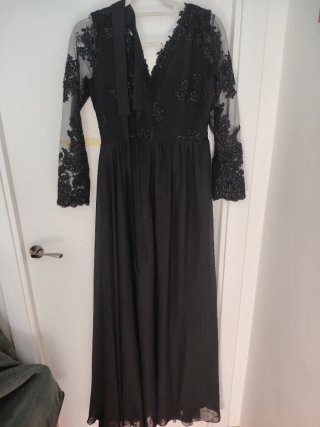 Vestido fiesta lentejuelas y encaje