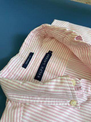 Camisa Ralph Lauren Skinny Fit Mujer Rosa