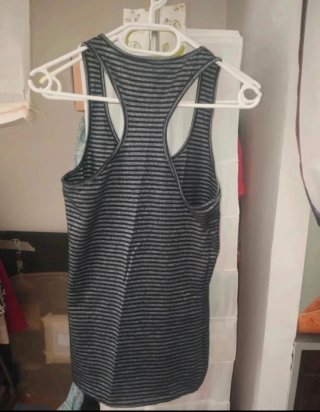Camiseta de tirantes tipo nadadora brillante talla